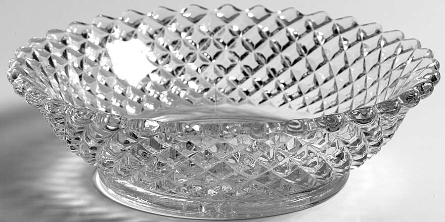 English Hobnail Clear (Round Base) 5" Flared Nappy by Westmoreland-1