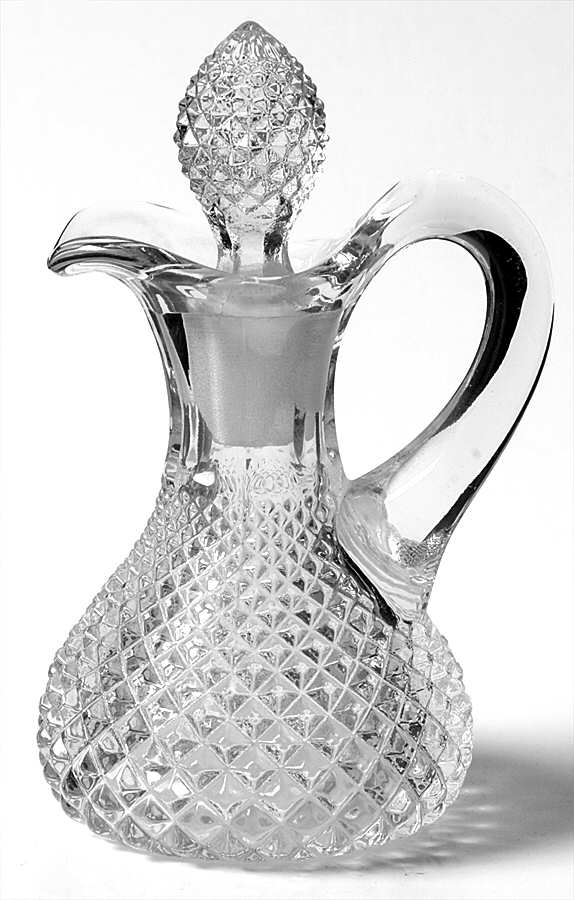 English Hobnail Clear (Round Base) 2 Oz Cruet & Stopper by Westmoreland-1