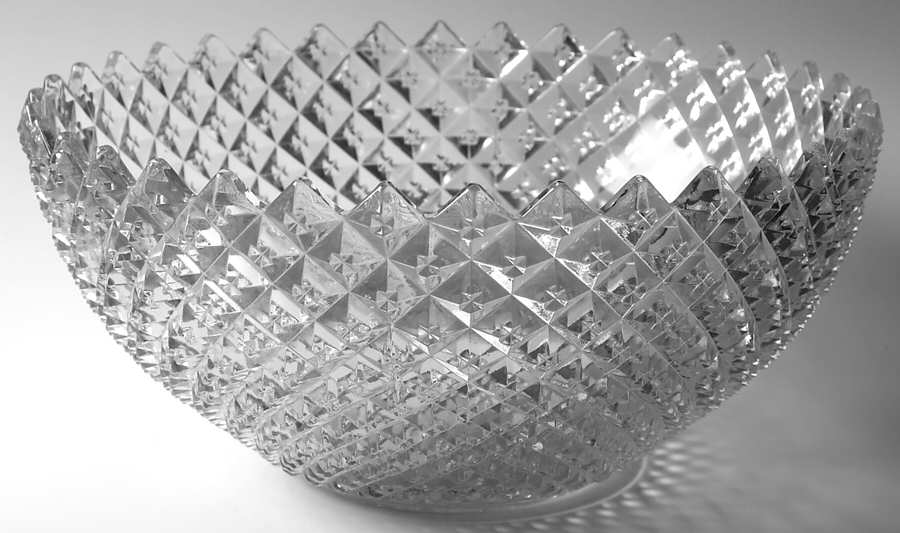 English Hobnail Clear (Round Base) Punch Bowl by Westmoreland-1