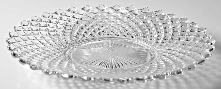 English Hobnail Clear (Round Base) Dinner Plate by Westmoreland-1