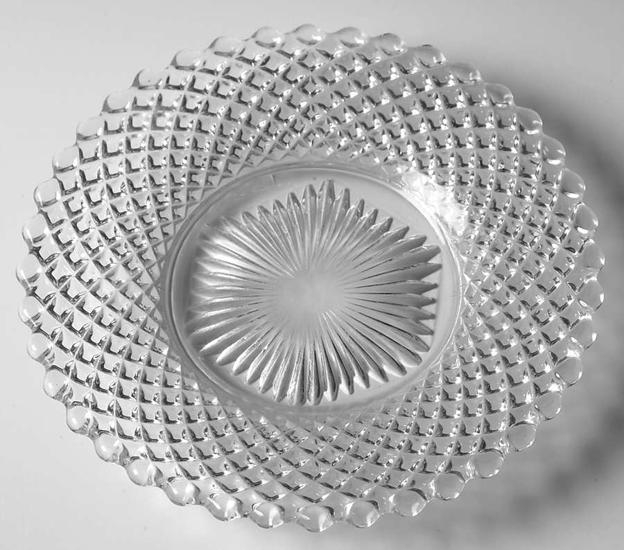English Hobnail Clear (Round Base) Bread & Butter Plate by Westmoreland-1