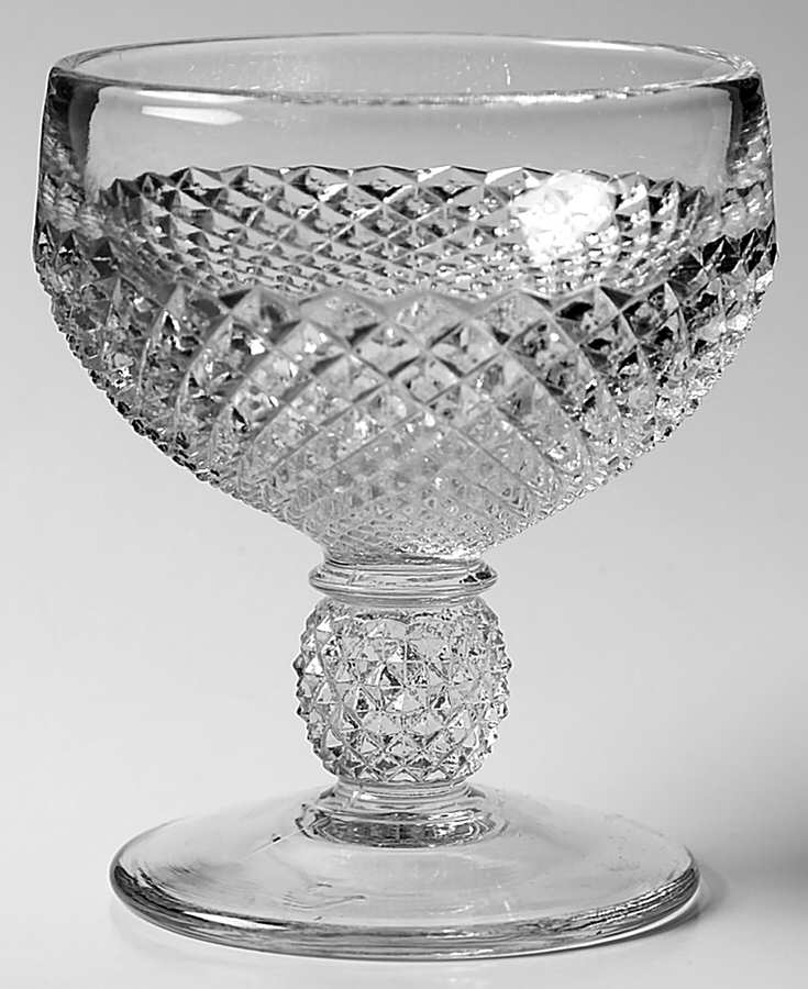 English Hobnail Clear (Round Base) Low Sherbet by Westmoreland-1