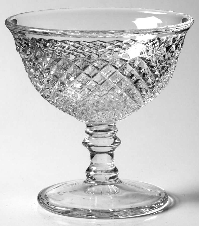 English Hobnail Clear (Round Base) Low Sherbet by Westmoreland-1