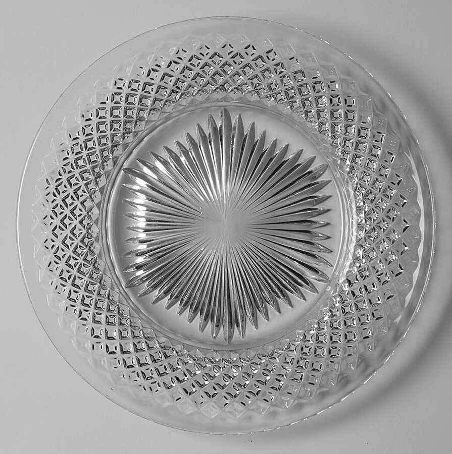 English Hobnail Clear (Round Base) Luncheon Plate by Westmoreland-1