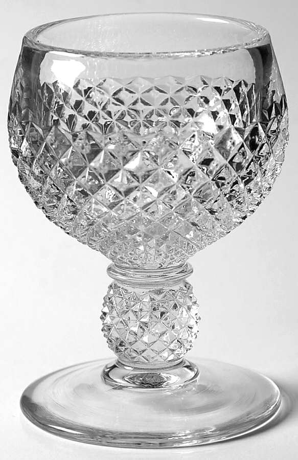 English Hobnail Clear (Round Base) Liquor Cocktail by Westmoreland-1