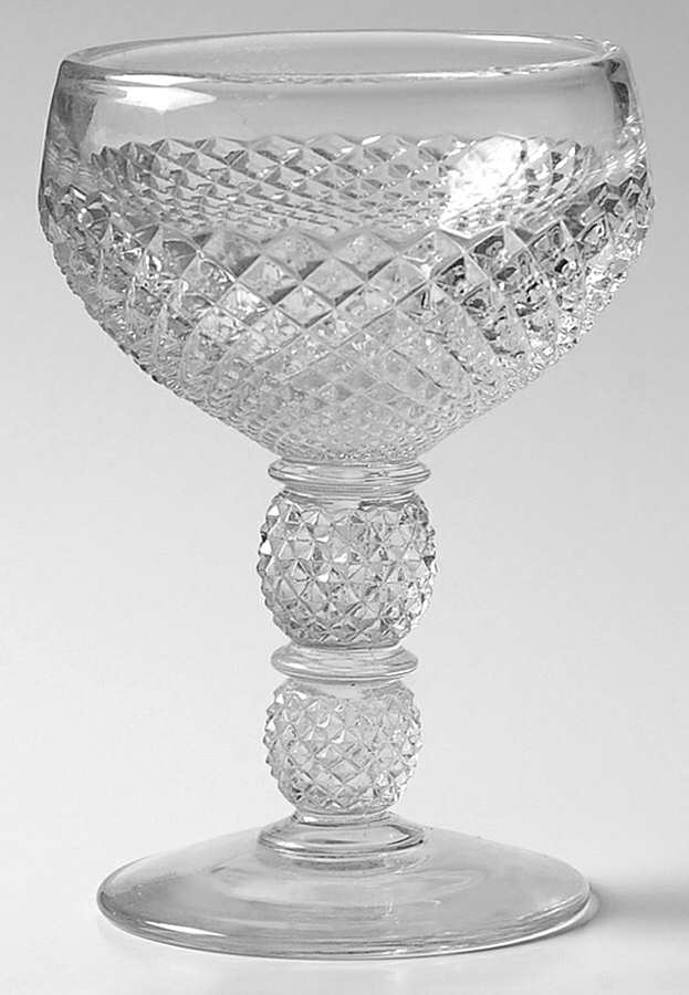 English Hobnail Clear (Round Base) Champagne/Tall Sherbet by Westmoreland-1