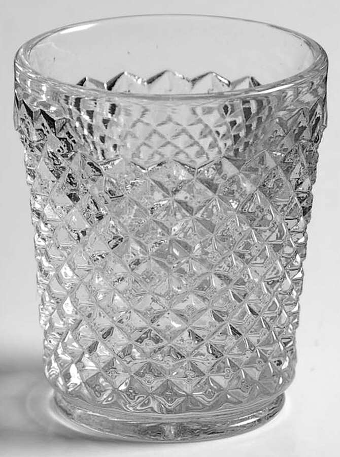 English Hobnail Clear (Round Base) Whiskey Glass by Westmoreland-1