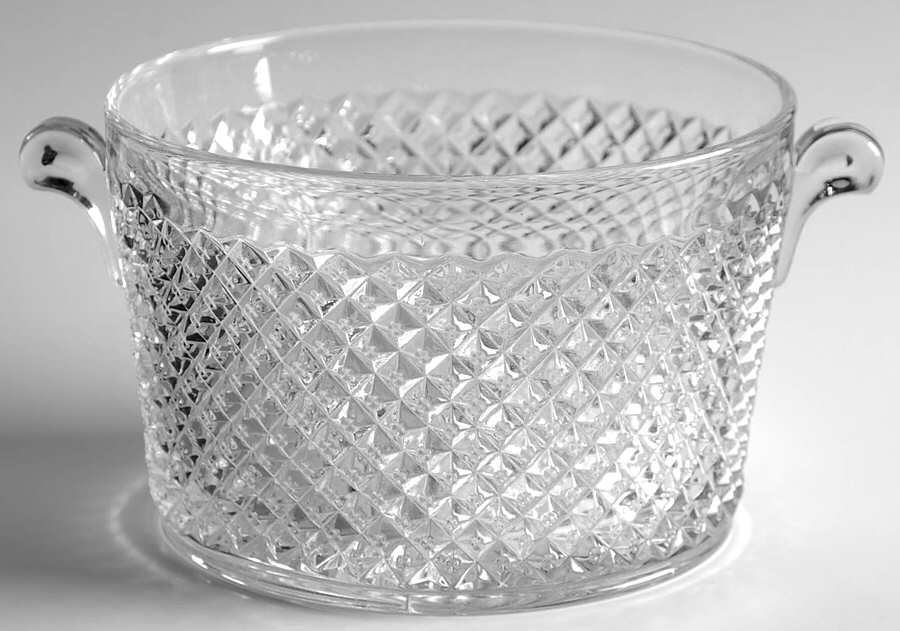 English Hobnail Clear (Round Base) Ice Tub by Westmoreland-1