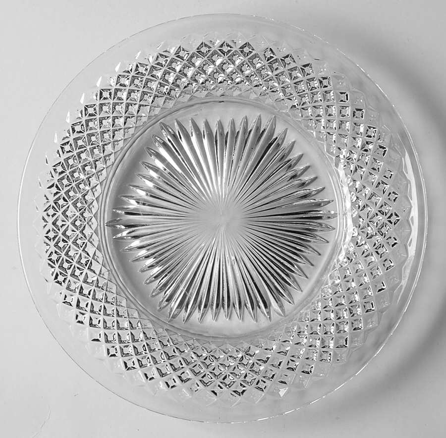 English Hobnail Clear (Round Base) 8" Salad Plate by Westmoreland-1