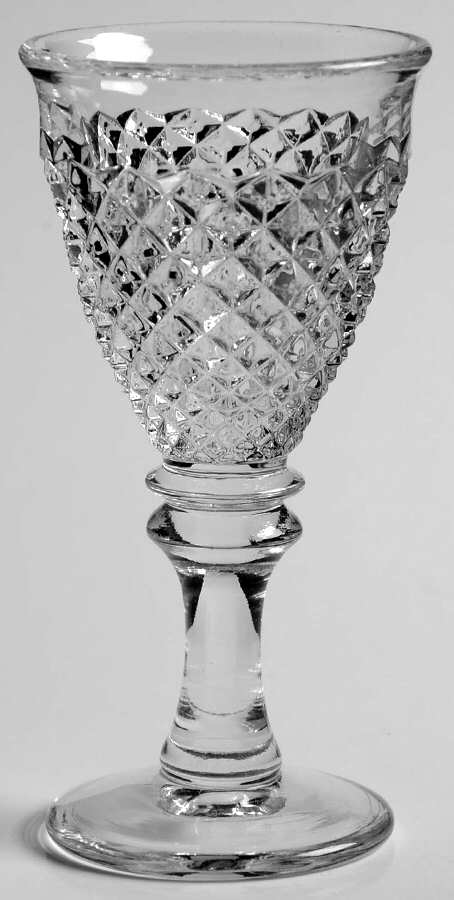 English Hobnail Clear (Round Base) Cordial Glass by Westmoreland-1