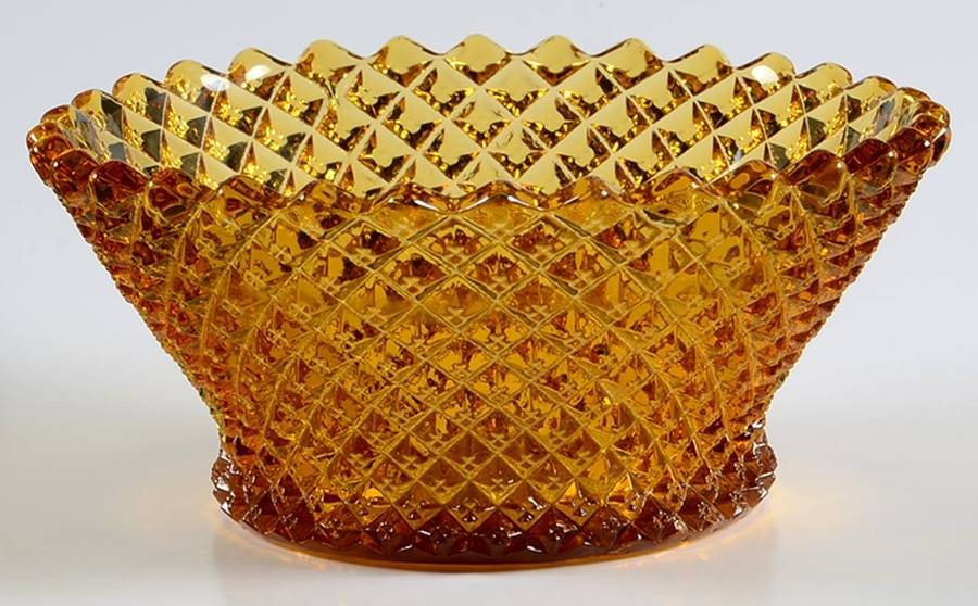 English Hobnail Amber Mayonnaise by Westmoreland-1