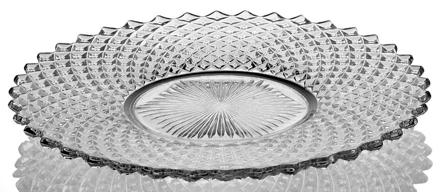 English Hobnail Black (Round Base) Dinner Plate by Westmoreland-1
