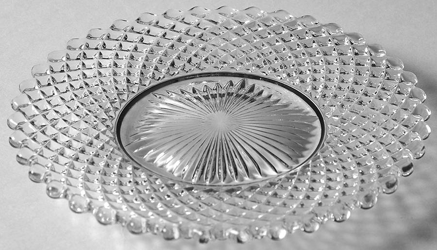 English Hobnail Black (Round Base) Bread & Butter Plate by Westmoreland-1