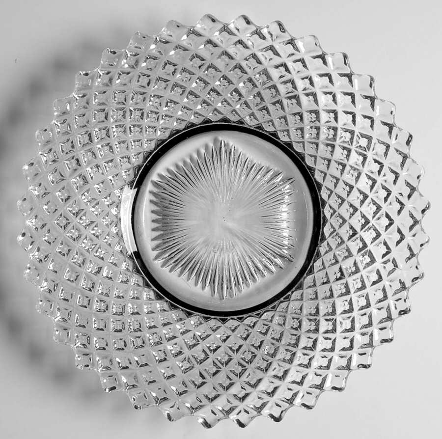 English Hobnail Black (Round Base) Luncheon Plate by Westmoreland-1