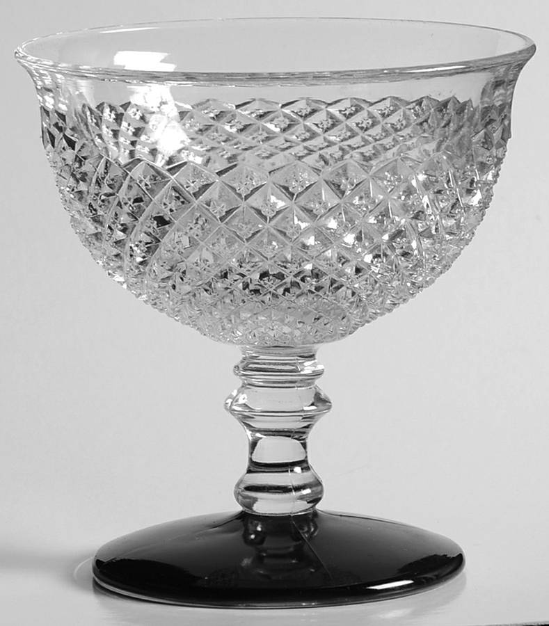 English Hobnail Black (Round Base) Low Sherbet by Westmoreland-1