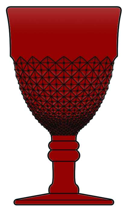 English Hobnail Red Water Goblet by Westmoreland-1