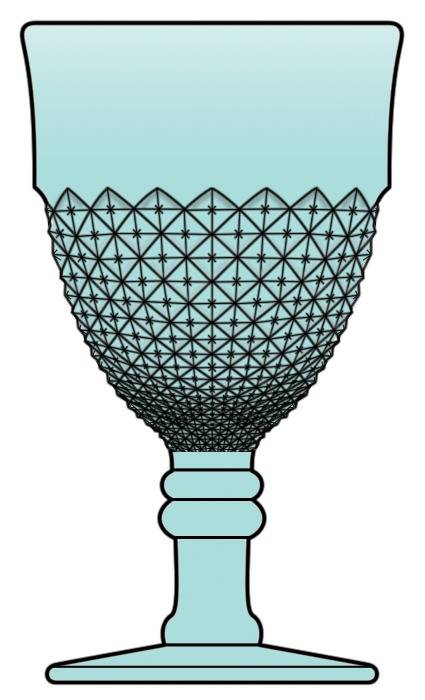 English Hobnail Light Blue Water Goblet by Westmoreland-1