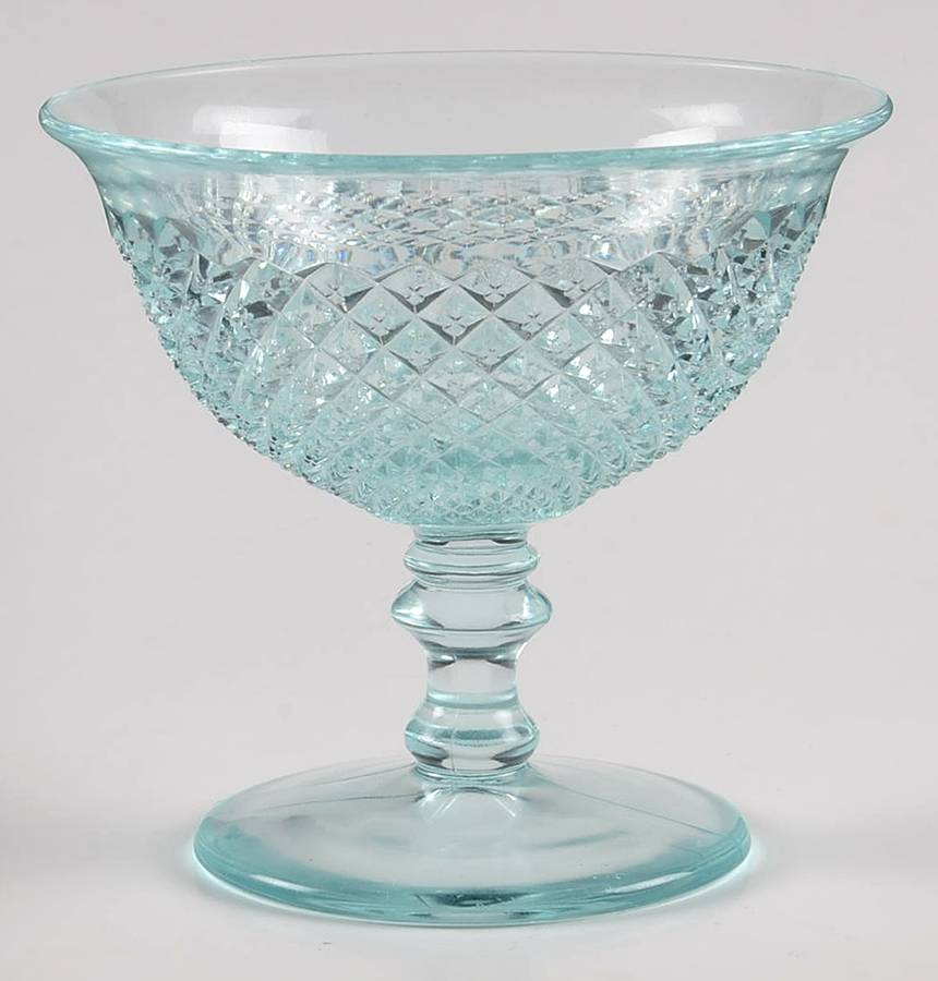 English Hobnail Light Blue Low Sherbet by Westmoreland-1
