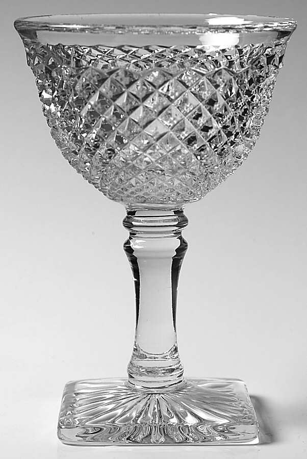 English Hobnail Clear (Square Base) Liquor Cocktail by Westmoreland-1