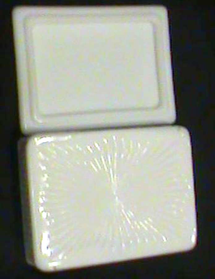 English Hobnail Milk Glass (Round or Hex Base) Lid for Cigarette Box by Westmoreland-1