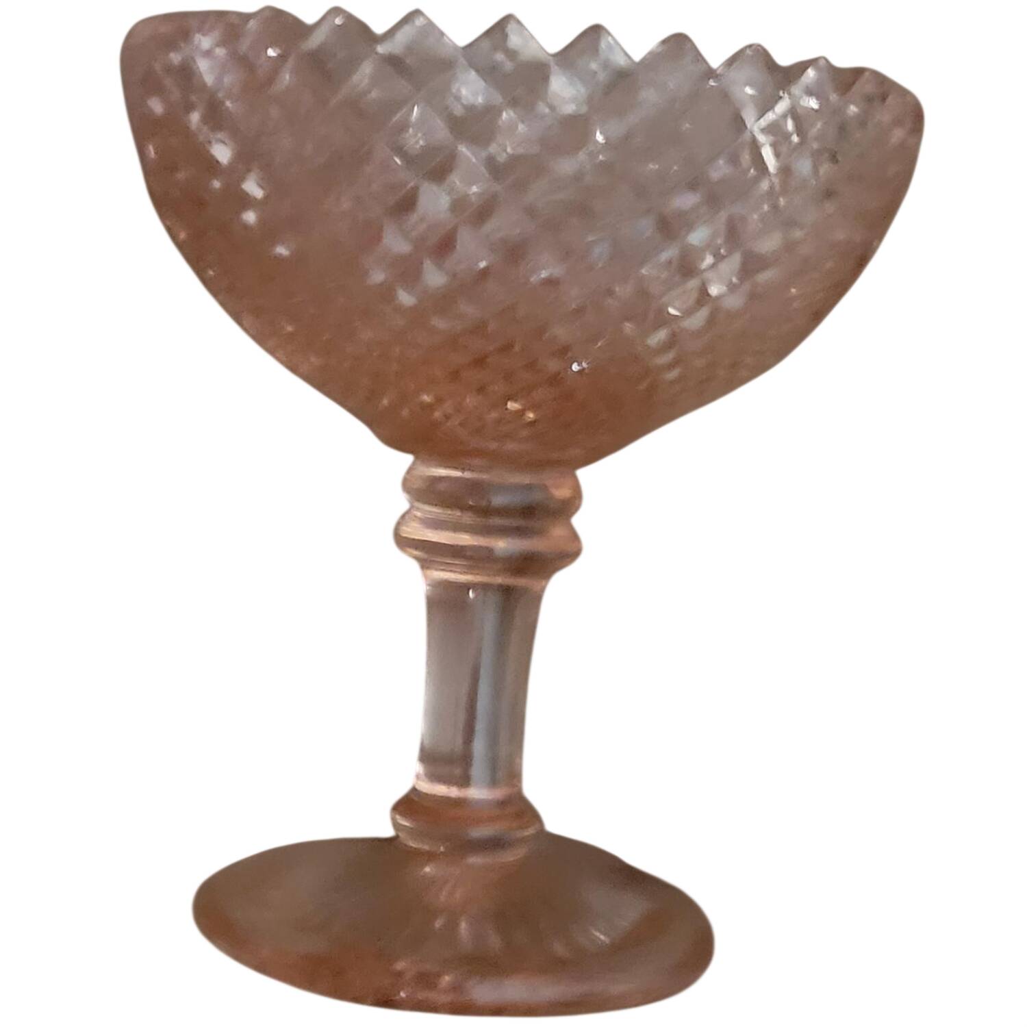 English Hobnail Pink (Round Foot) Round Compote (Height X Width) by Westmoreland-1