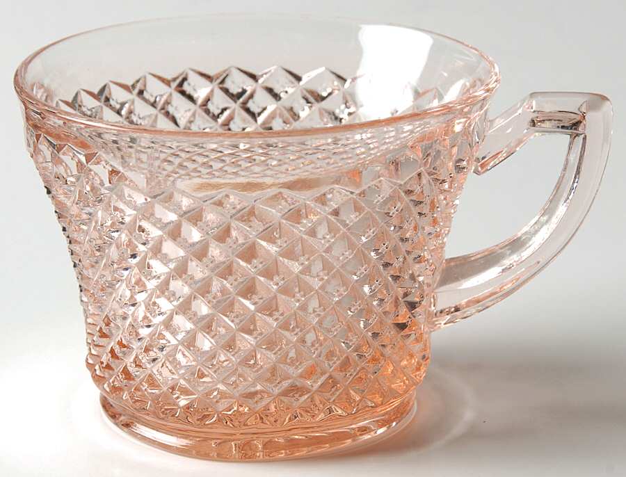 English Hobnail Pink (Round Foot) Cup Only by Westmoreland-1