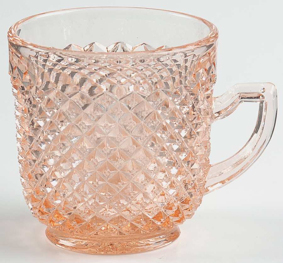 English Hobnail Pink (Round Foot) Demitasse Cup by Westmoreland-1