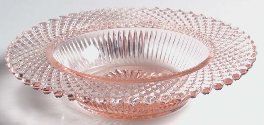 English Hobnail Pink (Round Foot) Grapefruit by Westmoreland-1