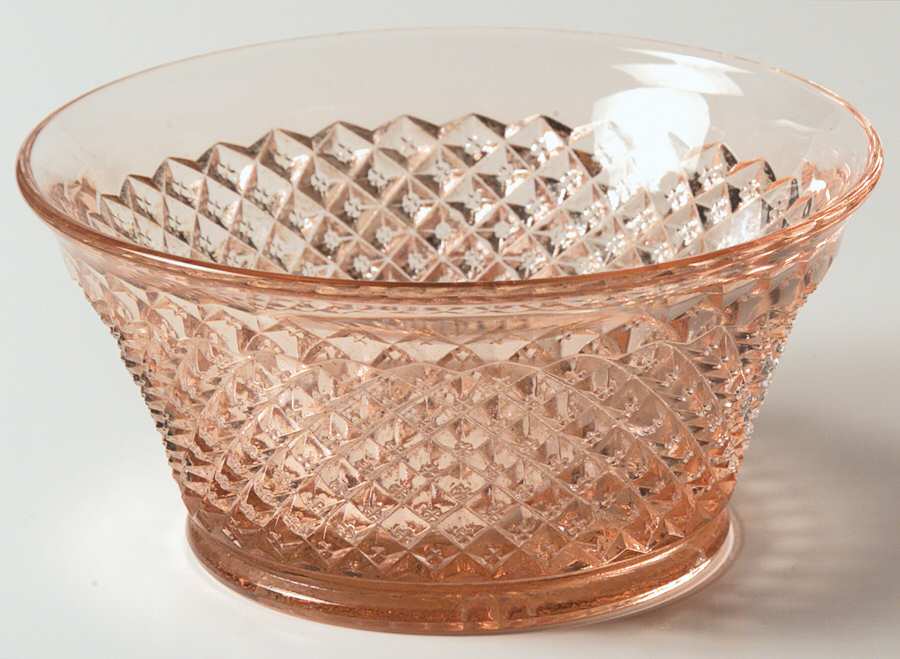English Hobnail Pink (Round Foot) Finger Bowl by Westmoreland-1