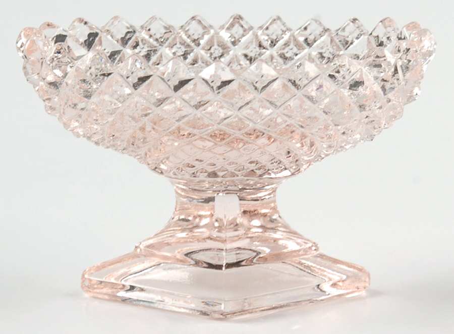 English Hobnail Pink (Round Foot) Individual Nut Dish/Salt Dip by Westmoreland-1