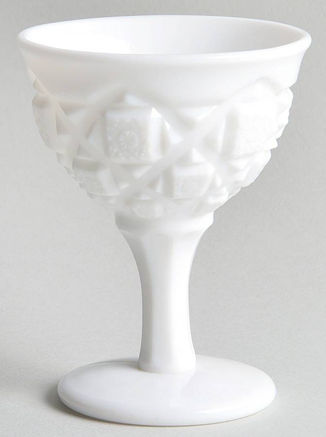 Old Quilt (Milk Glass) Liquor Cocktail by Westmoreland-1