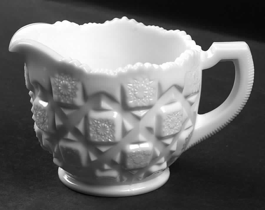Old Quilt (Milk Glass) Creamer by Westmoreland-1