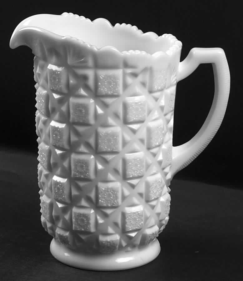Old Quilt (Milk Glass) 40 Oz Pitcher by Westmoreland-1