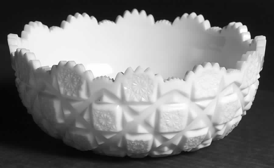 Old Quilt (Milk Glass) 7" Round Bowl by Westmoreland-1