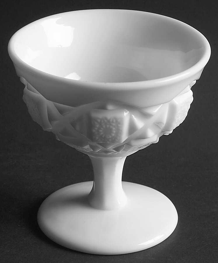 Old Quilt (Milk Glass) Low Sherbet by Westmoreland-1
