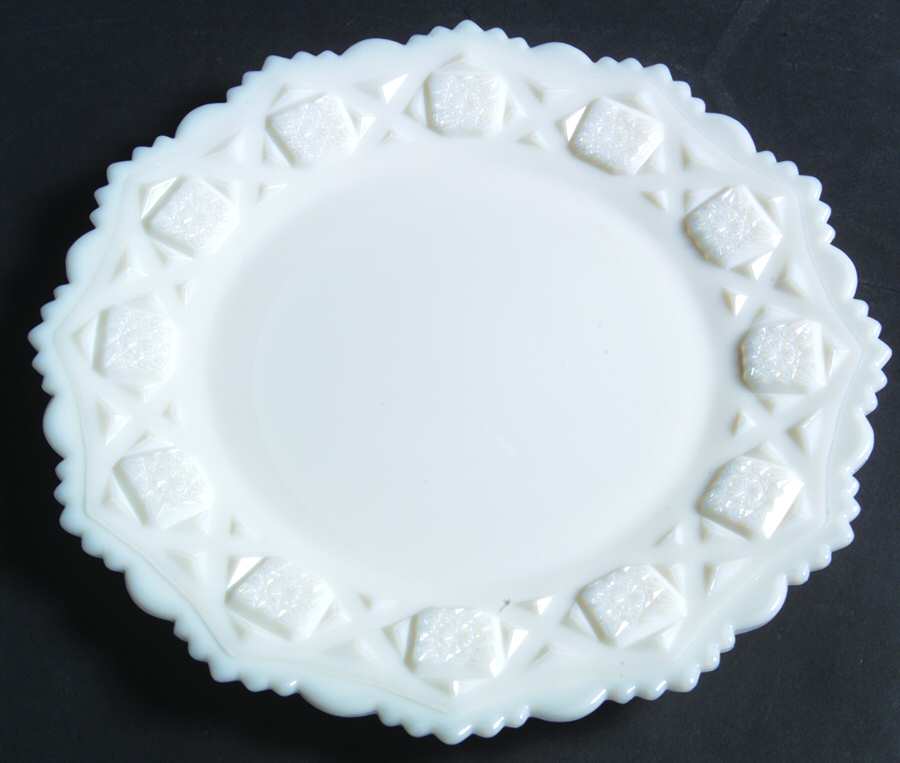 Old Quilt (Milk Glass) Dinner Plate by Westmoreland-1