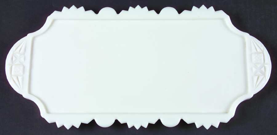 Old Quilt (Milk Glass) Handled Dresser Tray by Westmoreland-1