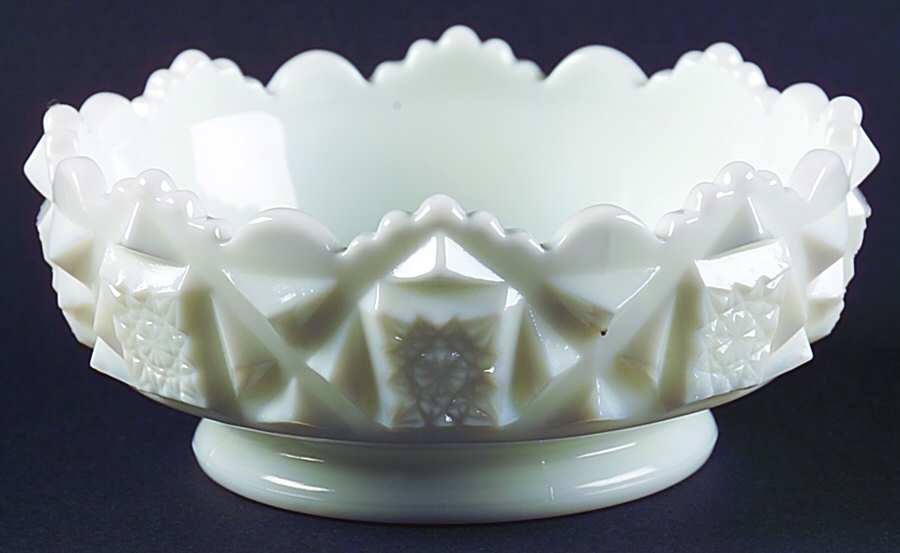 Old Quilt (Milk Glass) Nappy by Westmoreland-1