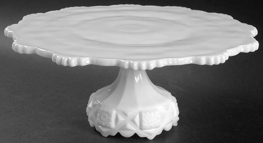 Old Quilt (Milk Glass) Round Cake Stand by Westmoreland-1