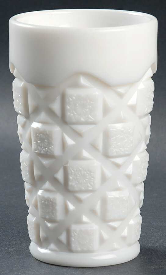 Old Quilt (Milk Glass) Flat Iced Tea by Westmoreland-1