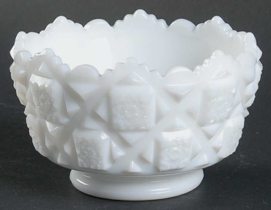 Old Quilt (Milk Glass) Oyster or Fruit Cocktail by Westmoreland-1