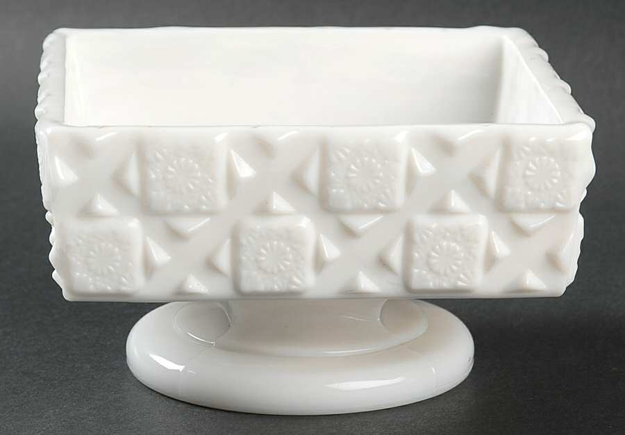 Old Quilt (Milk Glass) Compote No Lid by Westmoreland-1