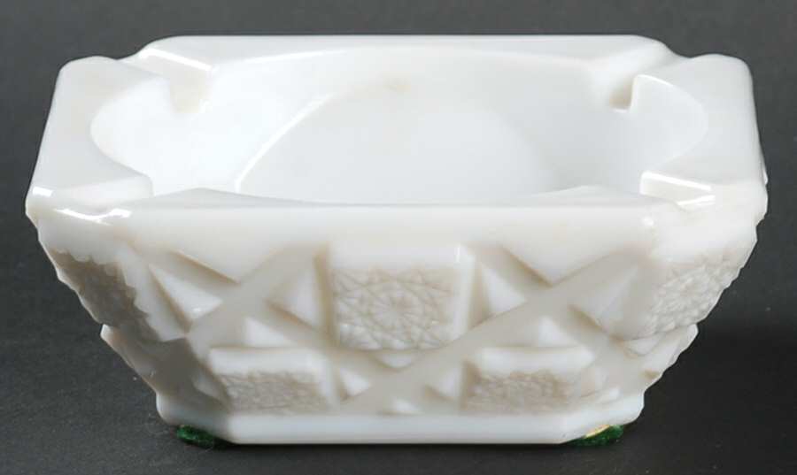 Old Quilt (Milk Glass) Small Square Ashtray by Westmoreland-1