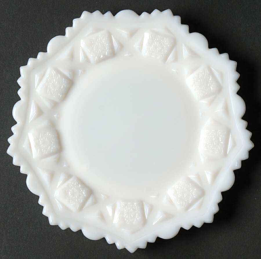 Old Quilt (Milk Glass) Bread & Butter Plate by Westmoreland-1