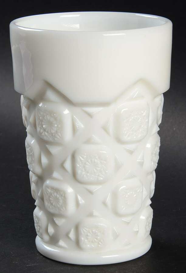 Old Quilt (Milk Glass) 11 Oz Flat Tumbler by Westmoreland-1