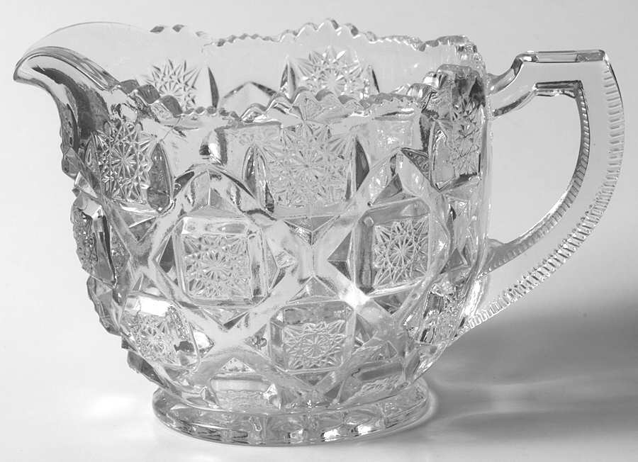 Old Quilt Clear Creamer by Westmoreland-1