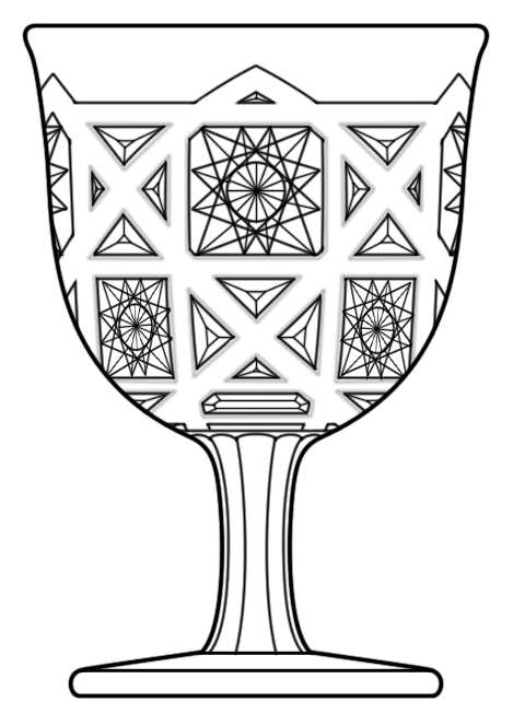 Old Quilt Clear Water Goblet by Westmoreland-1