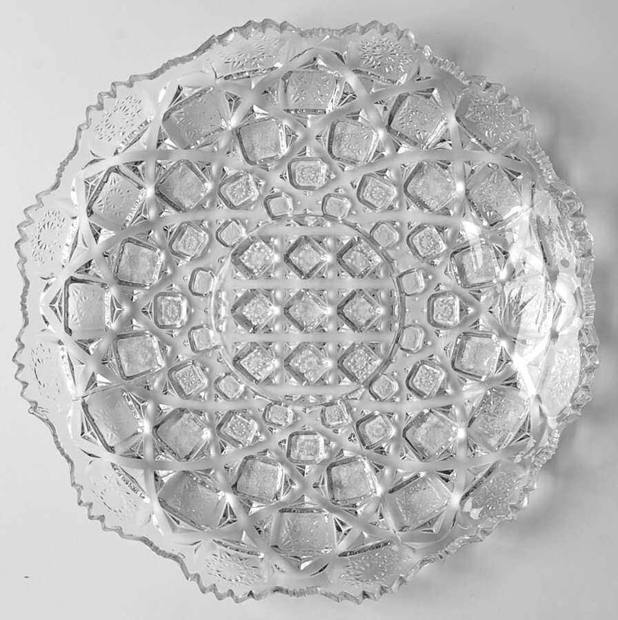 Old Quilt Clear Cookie Plate by Westmoreland-1