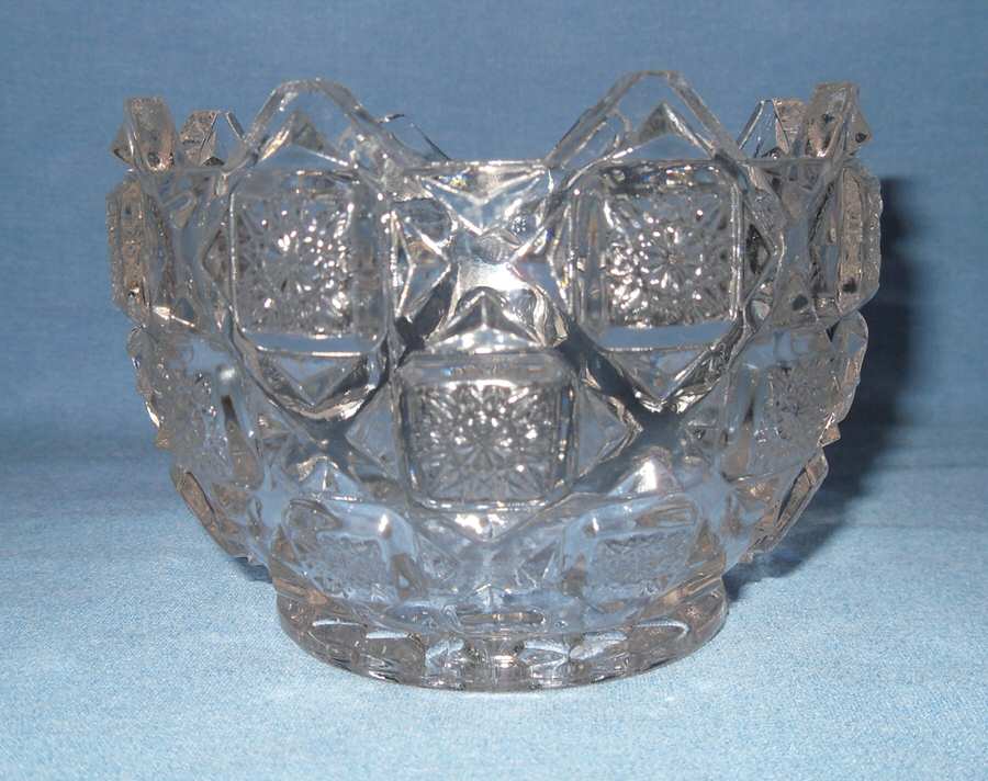 Old Quilt Clear Candy Dish No Lid by Westmoreland-1