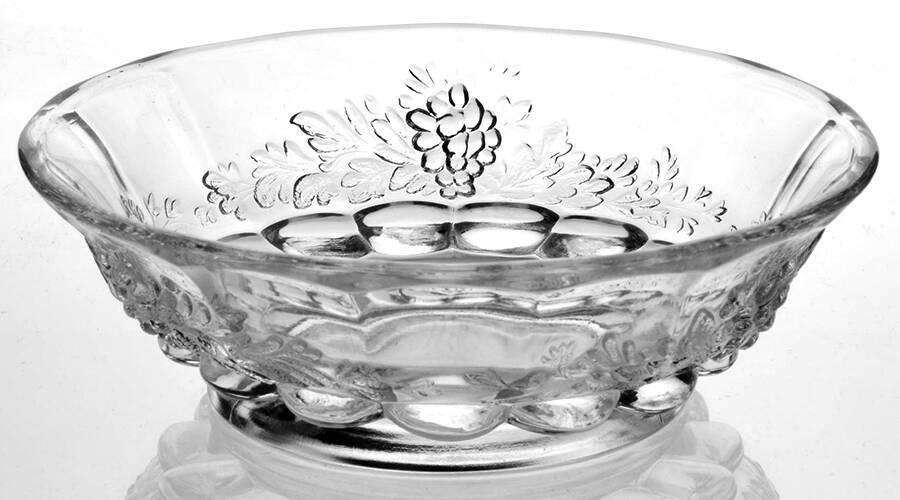 Paneled Grape Clear 5" Nappy by Westmoreland-1